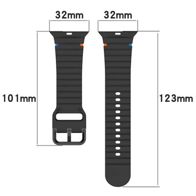 Silikon Sportarmbänder für Apple Watch Armband 46mm 40mm 45mm 41mm 49mm 44 42mm correa Armband iwatch Serie 10 9 8 7 6 se ultra 2