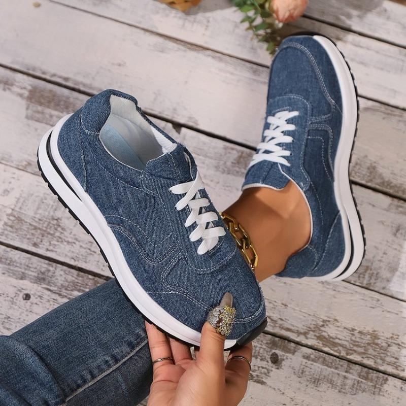 Women‘s Shoes Large Size Lace-Up Casual Autumn Outdoor Soft-Sole Single.