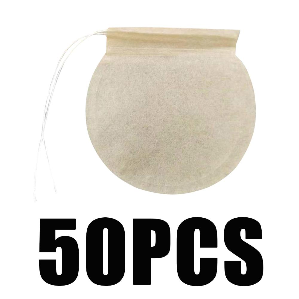 

50-200Pcs Round Tea Bags Non Woven Fabric Disposable Filter The Debris For Making Tea Coffee Herbal Tea Condiment Perfume Bag