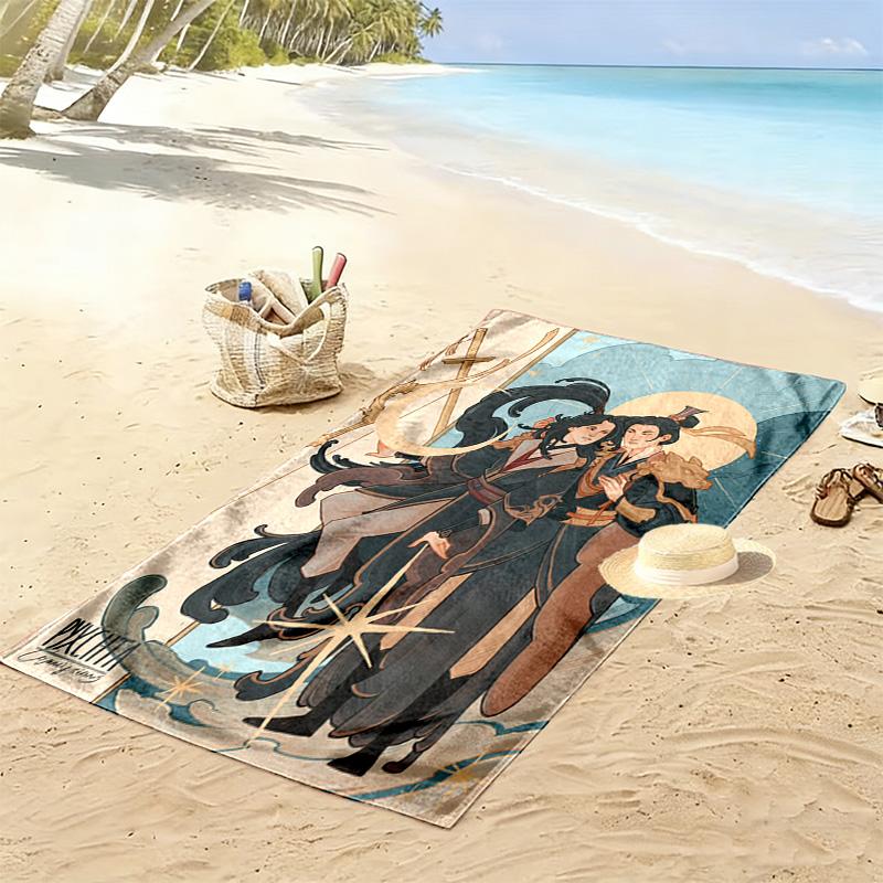 Heaven Official's Blessing 2D Flat Print Beach Towel, Large Soft Quick Dry Towel for Beach Camping SwimmingDSTJ0925480