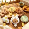 Soft Mooncake Plush Keychain Miniature Mooncake Hanging Decoration Cute Bag Ornament  Mid-Autumn