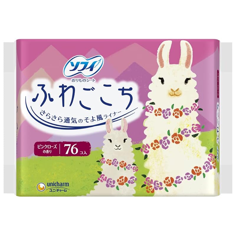 

Sophie Fluffy and comfortable pink rose scent 76 pieces (unicharm Sofy)