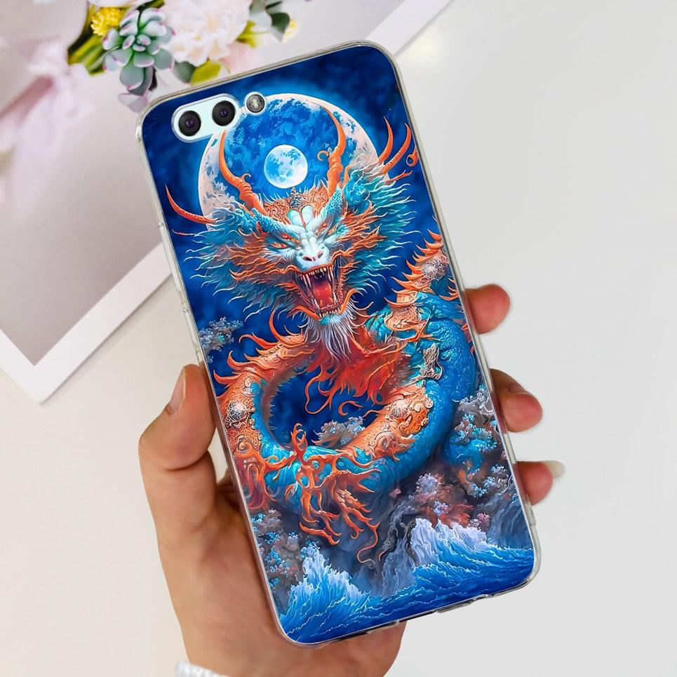For ASUS ZENFONE 4 ZE554KL / 4 MAX ZC554KL Case Girly Flower Cartoon Dragone Design Transparent Soft Silicone Back Cover Coque