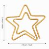 100PCS Gold Color Cute Paper Clips Star Shaped Metal Paper Clips Decorative Paper Clips  Home