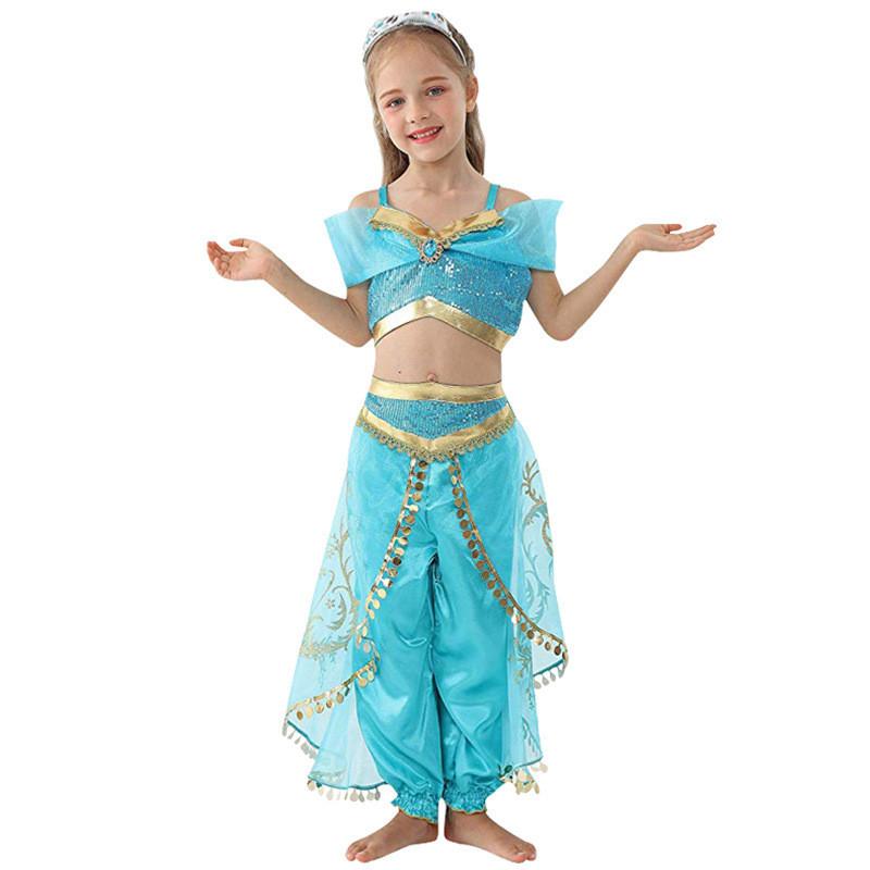 Elegant Arabian Jasmine Princess Costume For Girls Available In Multiple Sizes For Fun Dress Up