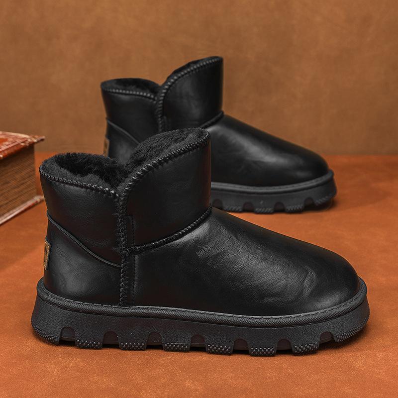 High quality winter warm piled thickened snow boots large size versatile warm cotton shoes non-slip cotton shoes