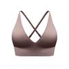 Women Cross Back Thin Strap Shockproof Sports Yoga Bra For Gym Fitness Training