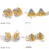 Boucles d'oreilles géométriques modernes en acier inoxydable pour femmes avec surface plaquée et look élégant