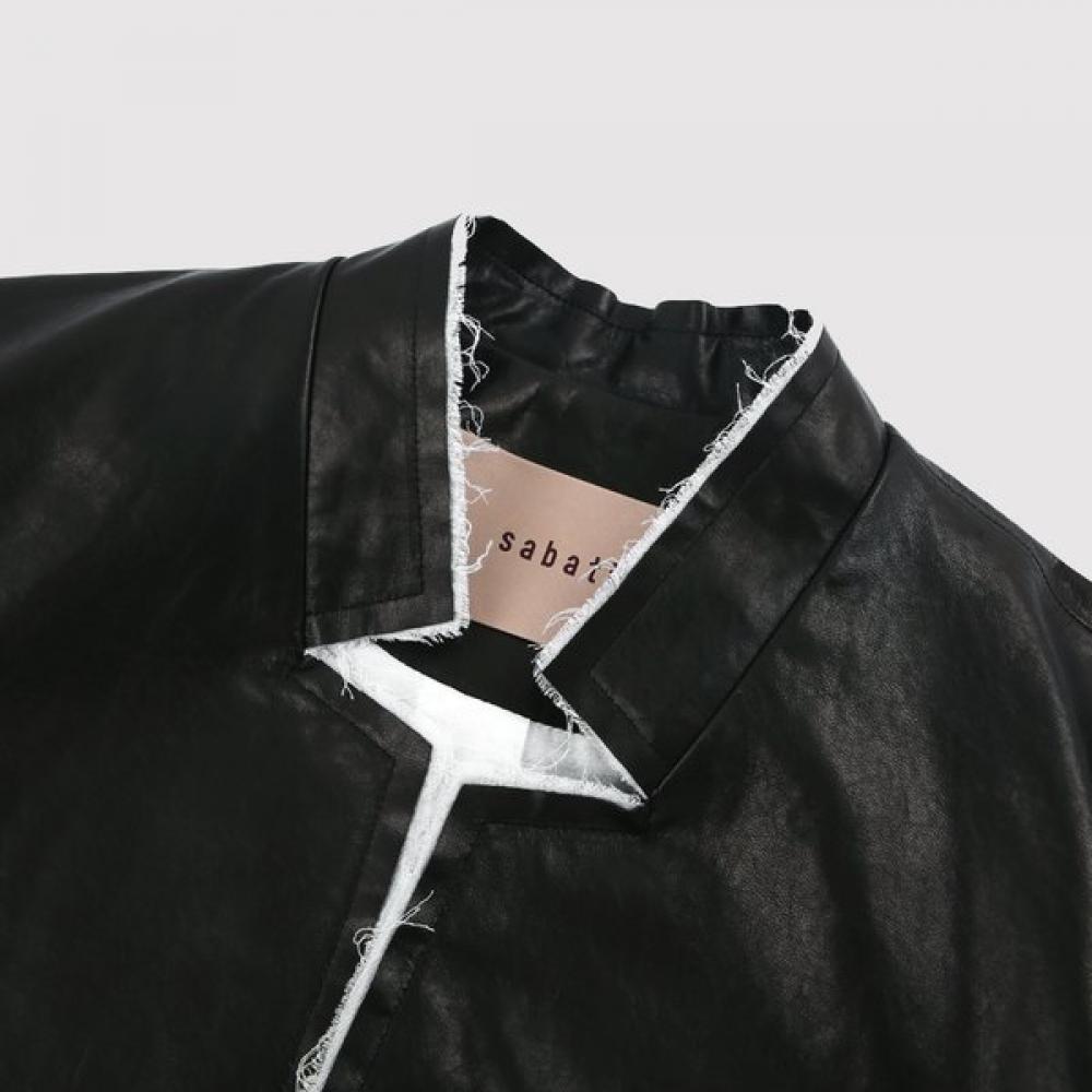 Cotton Trimming Vegetable Lamb Leather Jacket J12690os