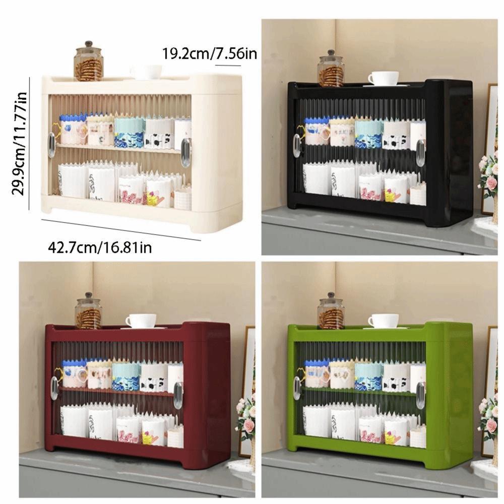 Dust-Proof Cup Storage Box Space Saving Kitchen Organizer Light Luxury Water Cup Holder  Kitchen