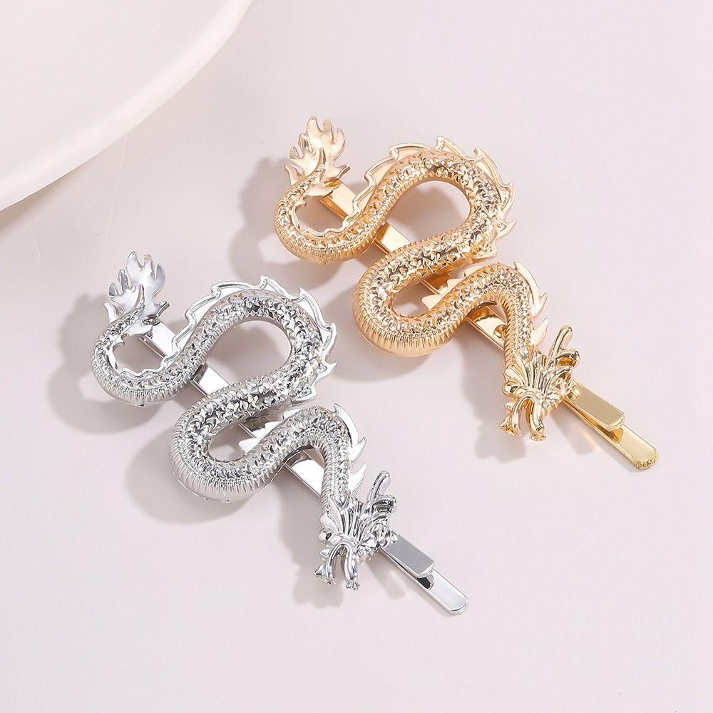 Geometric Shape Dragon Shape Hairpin Chinese Style Headwear Female Hair Accessories Metal Hair Clip