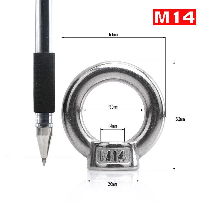 Stainless Steel Marine Lifting Eye Nut Screw - Ring-Shaped Eyebolt/Eyenut