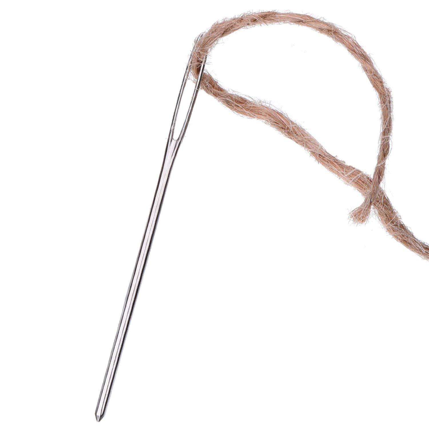 M-Modern-15 Pieces Blunt Needles Stainless Steel Large-Eye Yarn Knitting Needles Sewing Needles, 3 Sizes