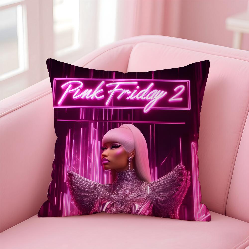 Nicki M-Minaj Singer Cushion Cover Comfortable Reversible Pillow Cover Ideal For Car Sofa Bedroom & Beyond