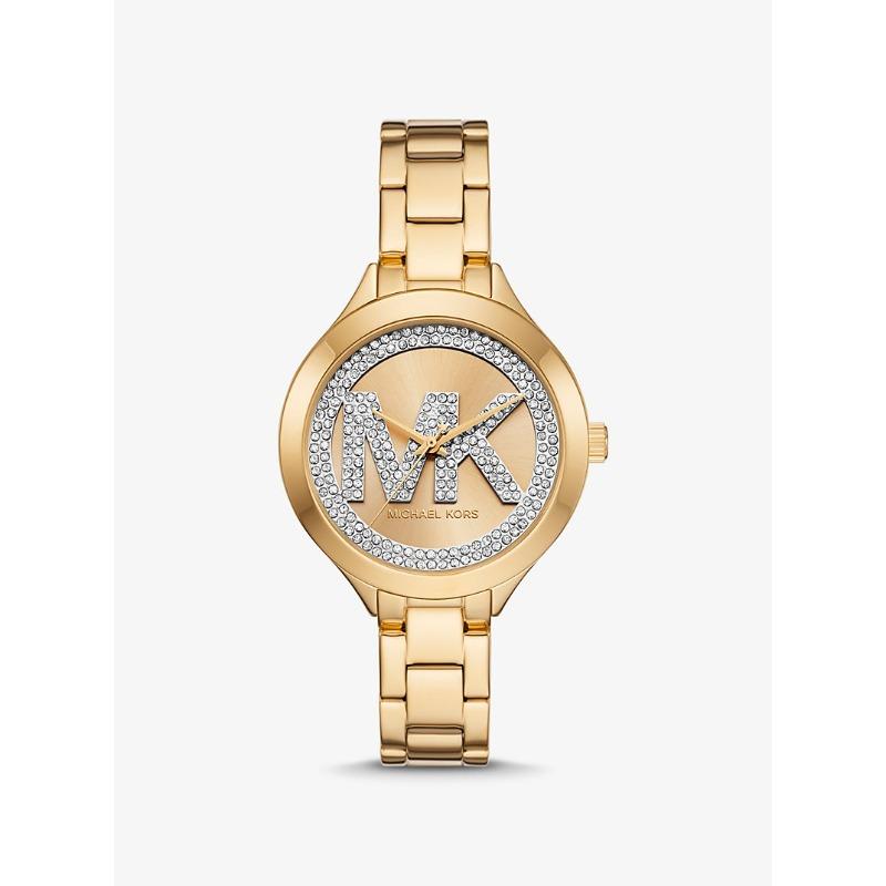 Часы Michael Kors Aspyn с золотистым покрытием и паве MKO1106 золотой