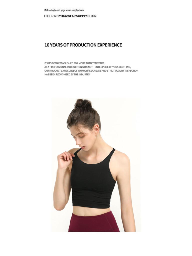Women's Shockproof Criss-Cross Back Sports Bra – Dry, Refreshing, Push-Up Design for Outdoor Yoga