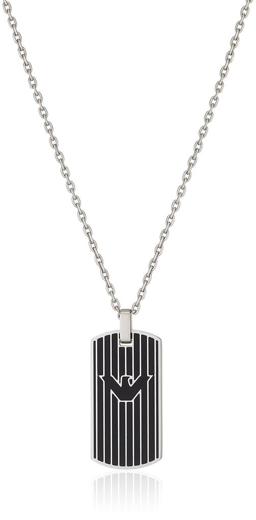 Necklace EGS2724040 [Emporio Armani] Men's Black/Silver [Item]
