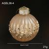 8CM Champagne Gold Christmas Ornament: Retro Tree Hanging Ball Decoration.