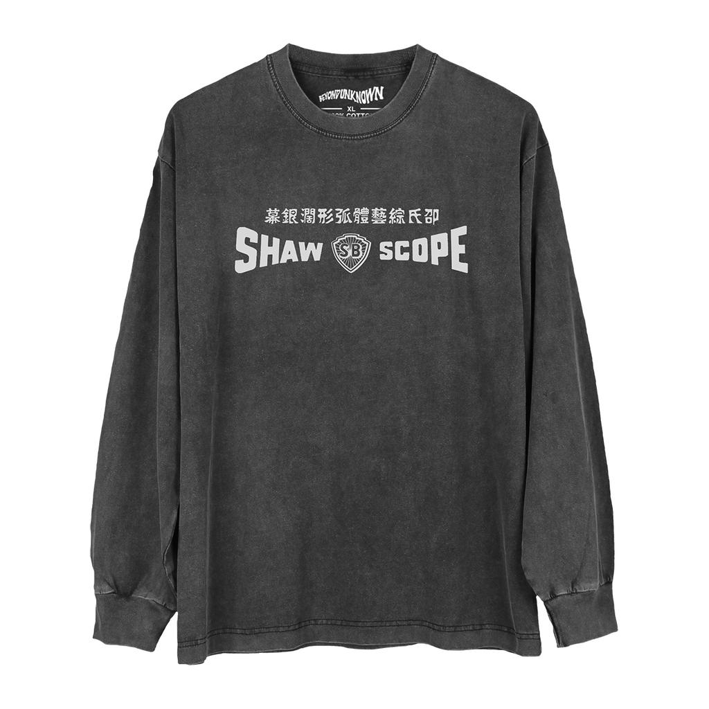 Shaw Brothers T Shirt Film Shaw Scope Chinese HK Movie Golden Harvest Black Washed Long Sleeves Cotton Mens Clothes Top Shirts