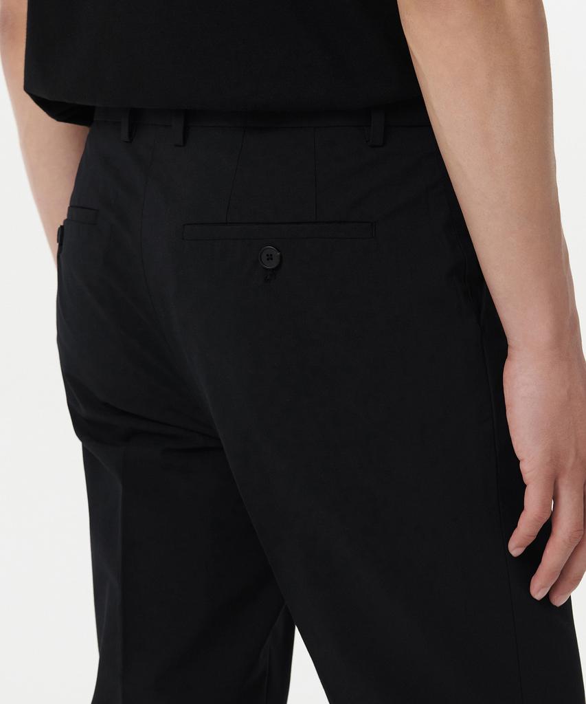 MUSINSA STANDARD [Cooltandard] Tapered Hidden Banding Crop Slacks [Black]