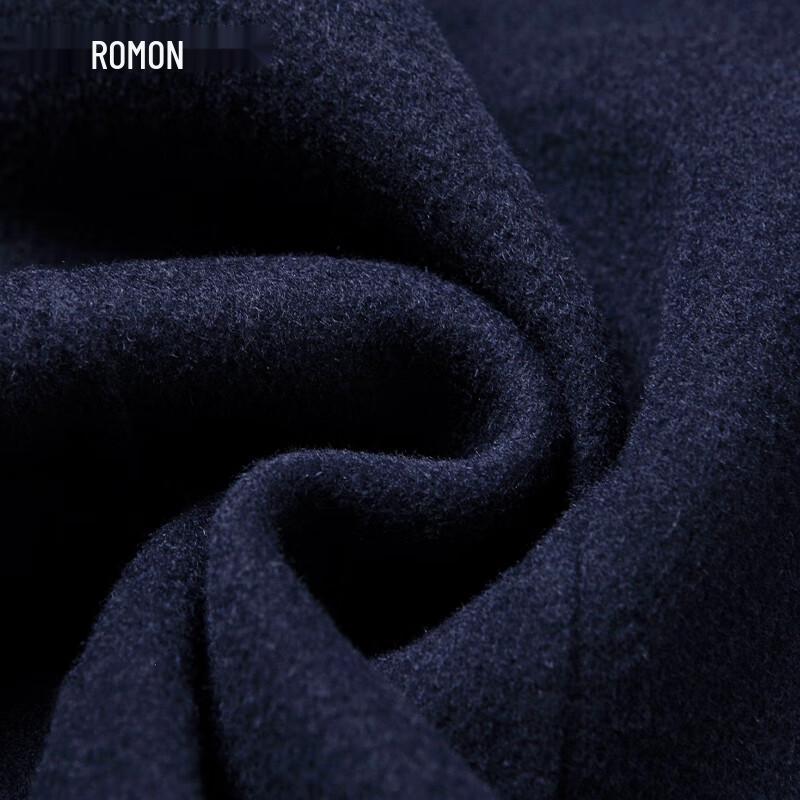 ROMON Men's 100% Wool Double-Faced Mid-Length Coat