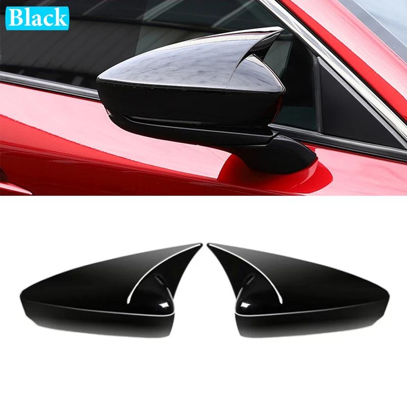 Car Decoration Door Mirror Cover For Mazda 3 Axela - Car Rearview Accessories Glossy Black Carbon Fbier Silver Styling