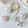 Flower Charger Protective Cover Is Suitable for Apple 20W Fast Charging, Charging Head Protective Cover, Data Cable, Cable Biter.