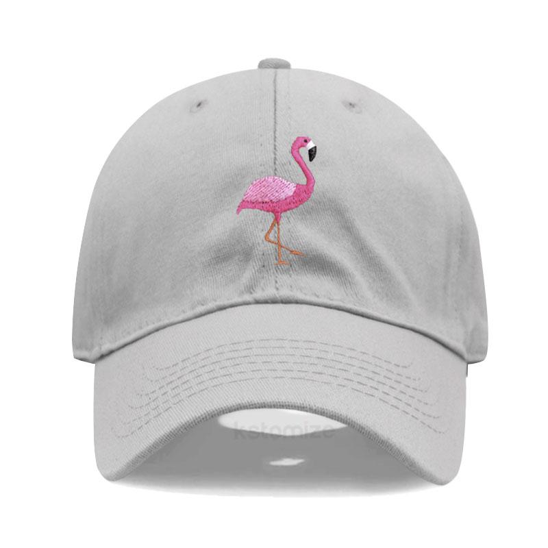 Animal Embroidery Flamingo Baseball Caps For Men Women Retro Soft Washed Cotton Dad Hat Snapback Cap Dropshipping