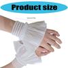 1pair Layered Elastic Wrist Cuffs Detachable Shirt Sleeves Multicolored Sleeves for Nails Photography and Fashion Shoots