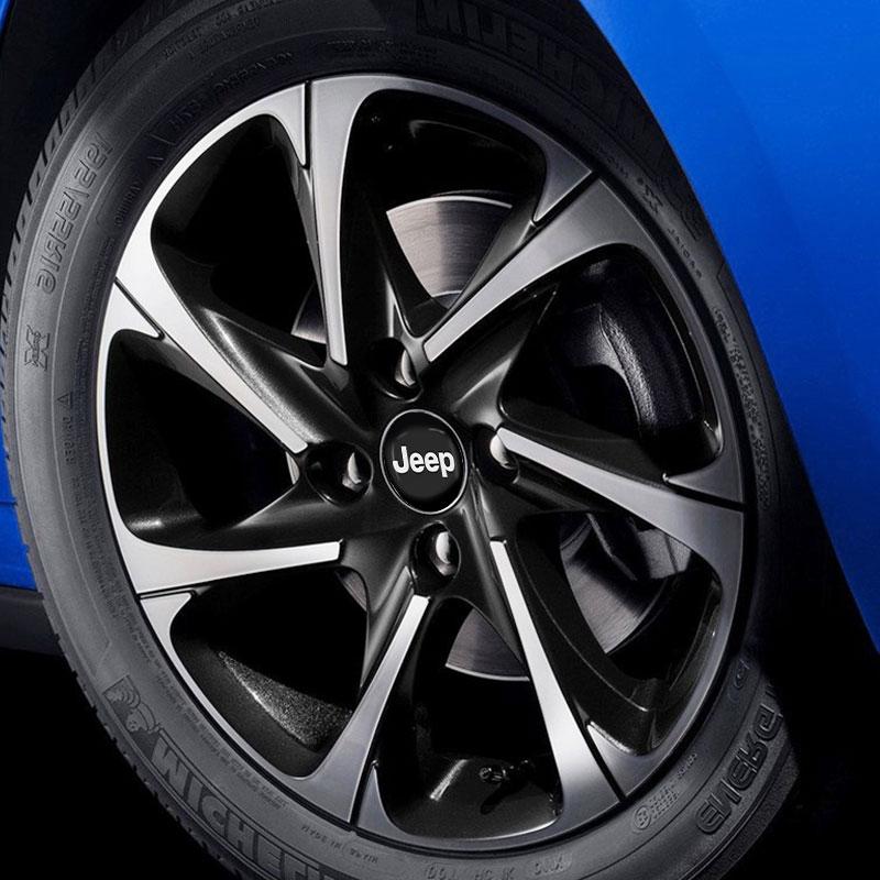 4 Stück 60MM Auto Radmitte Nabenkappe Autozubehör für Jeep JK Gladiator Compass Renegade Grand Cherokee Wrangler
