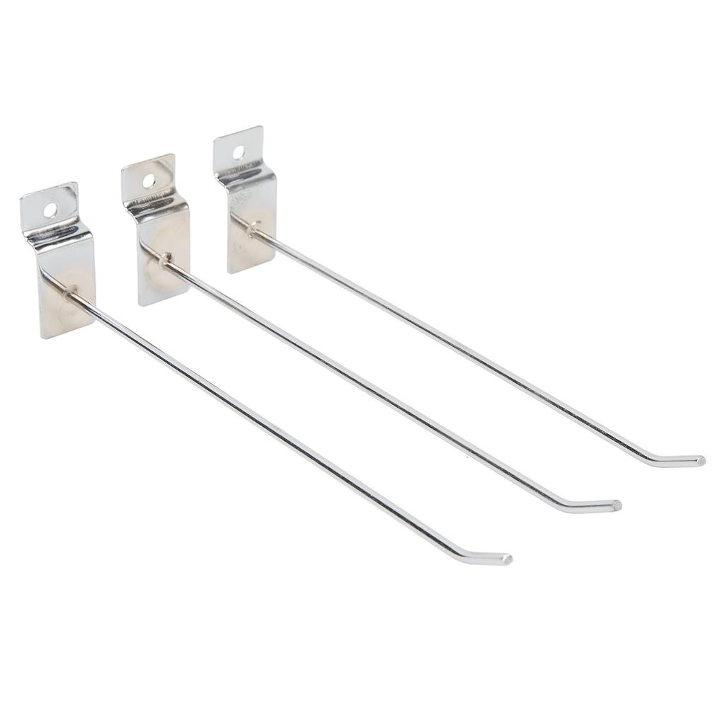 50PCS Slot Board Hook 20cm 3.3mm Aluminum Alloy Slat Wall Hanging Hook for Home Shopping Mall