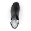 Himiko Chunky Heel Covered Sandals/653203 Black 240