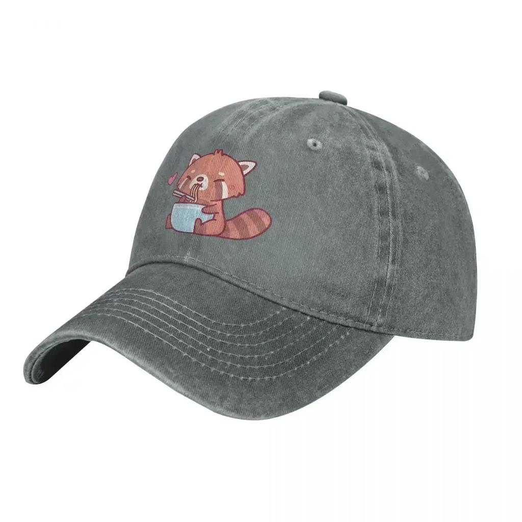 Baseball Caps Hats Cute Little Red Panda Eating Ramen Dad Hat For Man Hip Hop Caps Sun Shade Hats