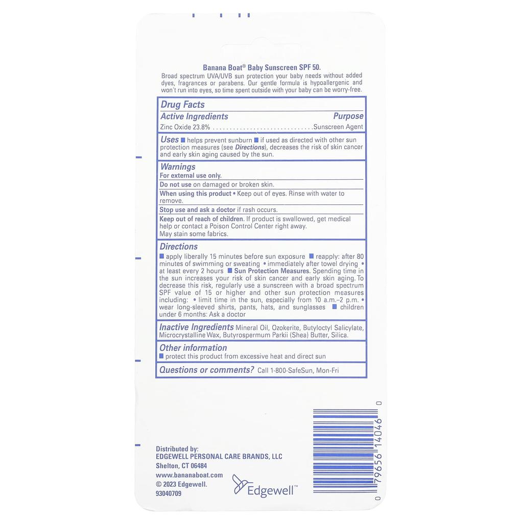 Banana Boat, Infant Mineral Sunscreen Stick, SPF50, 0.5 oz (14.2 g)