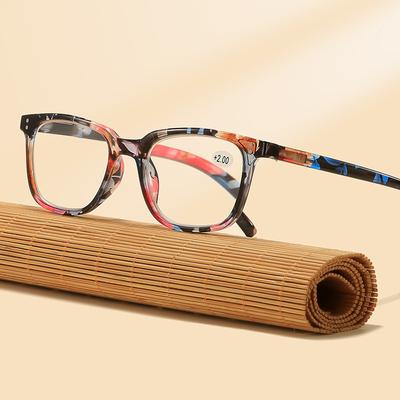 Reading Glasses for Women Black Flower Vintage Anti Blue Light Presbyopia Eyeglasses Computer Hyperopia Eyewear+1.0 +1.5 +2.0
