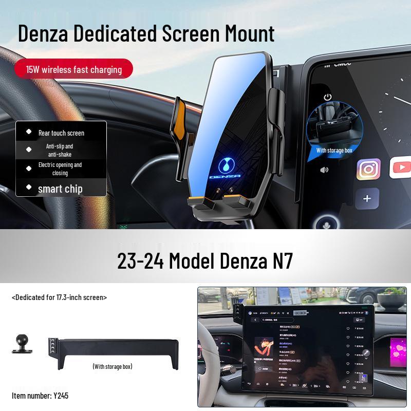 Denza D9/N7 X Phone Car Mount with Screen Navigation - Car Accessories Encyclopedia