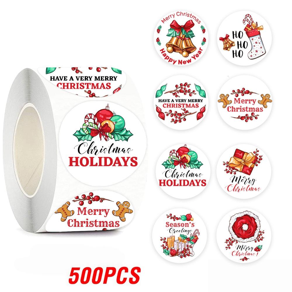 100-500Pcs High-Quality Merry High-Quality Christmas High-Quality Sticker High-Quality Christmas High-Quality Party High-Quality Decoration
