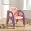 Rounded Edges Chair with Curved Backrest | Builtin Carry Handle, Stable Splayed Legs, for Nursery