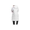 adidas Alphabet Logo Print Hooded Medium Length Down Jacket Unisex Outerwear White HZ2600
