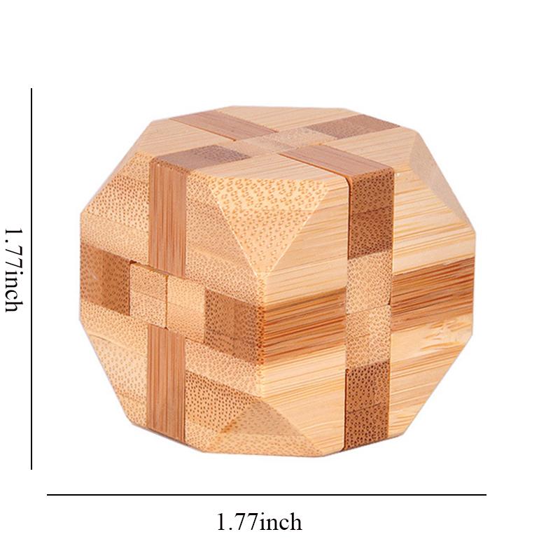Wooden Kong Ming Lock Lu Ban Lock Iq Brain Teaser Educational Toy For Kids Children Montessori 3D Puzzles Game Unlock Toys Adult