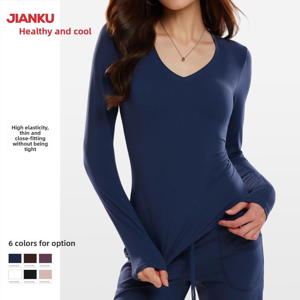 Womens Long Sleeve Yoga Shirt With Breathable Nylon Fabric For Fitness And Running