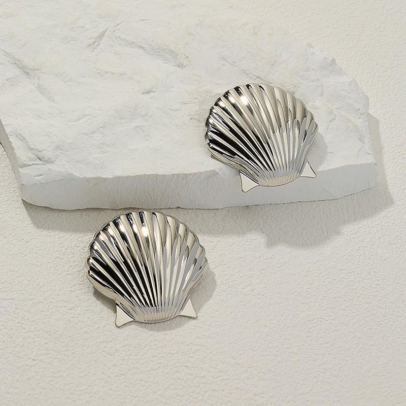 Ocean Series Irregular Shell Stud Earrings for Women - Creative, Unique Design