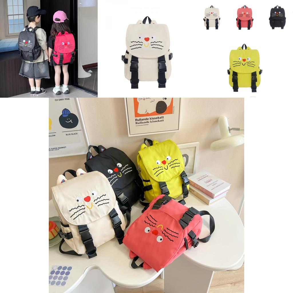 Adorable Cartoon Cat Backpack For Kids With Large Capacity And Breathable Fabric