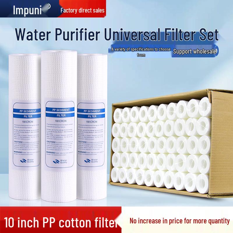 Universal 10-Inch PP Cotton Pre-Filter for Water Purifier, 1/5 Micron Filtration