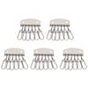 5 Pcs Keyring Organizers Key Row Key Holders with 4/6 Snap Hooks Keychain Organizers  for Wallet