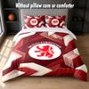 Set Biancheria da Letto Design Middlesbrough FC 1 Copripiumino + 2 Federe Morbido Traspirante Biancheria da Letto per la Casa