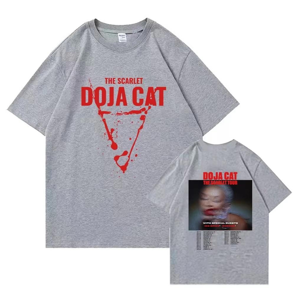 Hot Scarlet Doja Cat Hoodie Hip Hop Music T-Shirts Man Woman Clothes O-Neck Short Sleeve Shirts High Quality Cotton Summer