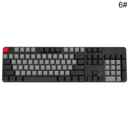 108Pcs/Set PBT Color Mechanical Keyboard Keycap Matching Light-proof Replacement