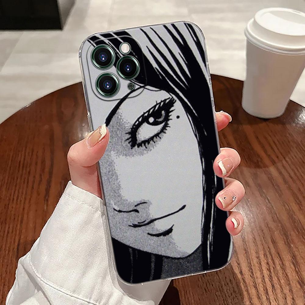 Horror Comic T-Tomies-Junjis Ito Manga Transparent Case For Apple iPhone 17 16 15 14 13 12 11 Pro Max Plus 16E 17Air Phone Cover
