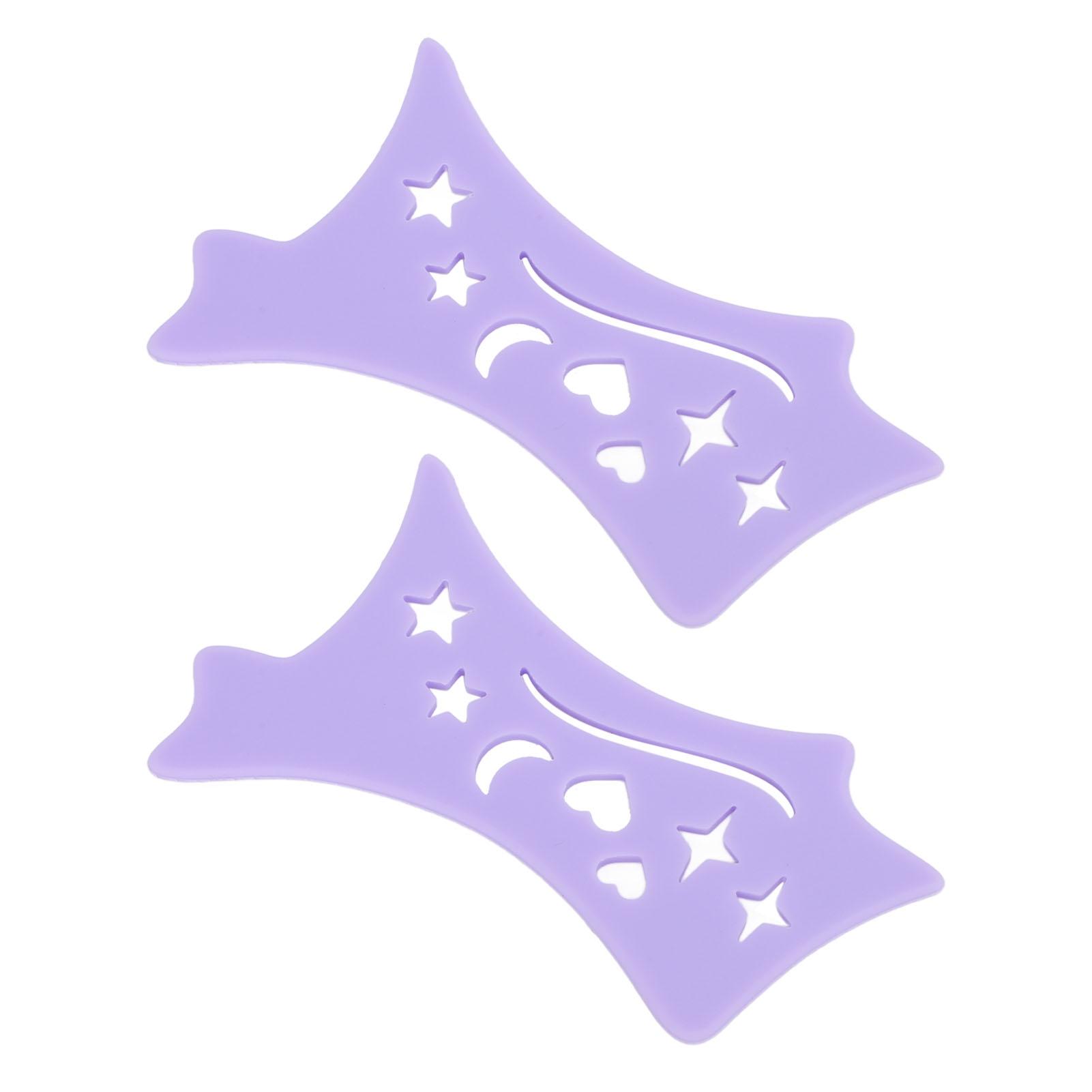 2pcs Eyeshadow Stencil Template Silicone   Template Shaping Tools Cutout Star Moon Hrt Pattern Eyeshadow Applicator Makeup Tool